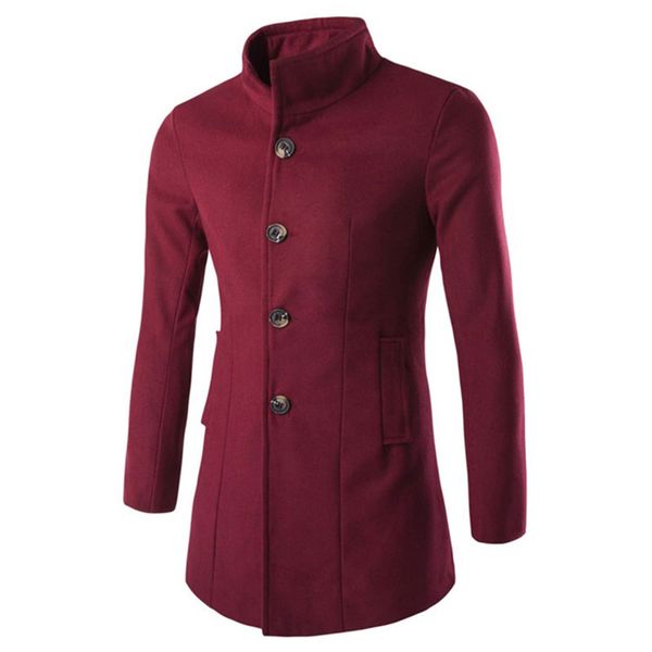 men's stand collar single breasted wool winter coats for men medium long jackets man's slim fit peacoat 2019 male trench, Black
men's stand collar single breasted wool winter coats for men medium long jackets man's slim fit peacoat 2019 male trench, Black