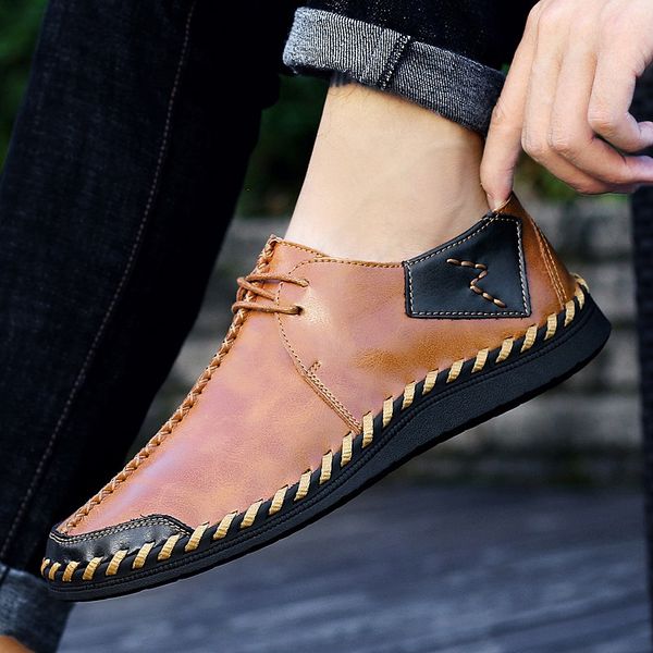 men loafers handmade genuine leather casual shoes moccasins flats shoes male moccasins driving big size 38-47, Black
men loafers handmade genuine leather casual shoes moccasins flats shoes male moccasins driving big size 38-47, Black