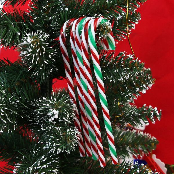 

12pcs/bag 15cm long gisela graham christmas acrylic candy cane xmas tree ornaments hanging decoration