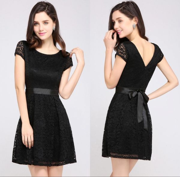 elegant little black lace homecoming dresses real image a line short prom dress with sash short sleeve cocktail evening party wear cps627, Blue;pink
elegant little black lace homecoming dresses real image a line short prom dress with sash short sleeve cocktail evening party wear cps627, Blue;pink