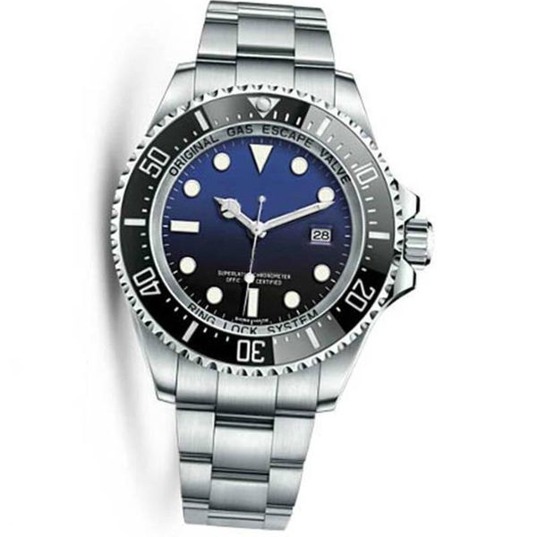 mens watch deep ceramic bezel sea-dweller sapphire cystal stainless steel glide lock solid clasp automatic mechanical mens watches, Slivery;brown