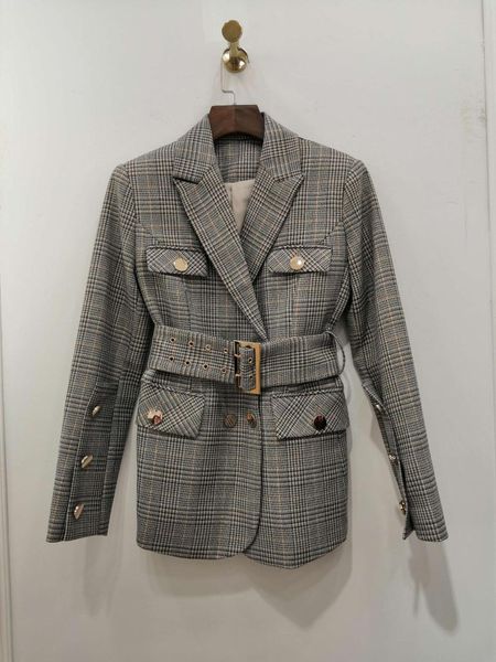 2019 new ladies fashion long sleeve lapel plaid belt jacket 0731, Black;brown
2019 new ladies fashion long sleeve lapel plaid belt jacket 0731, Black;brown