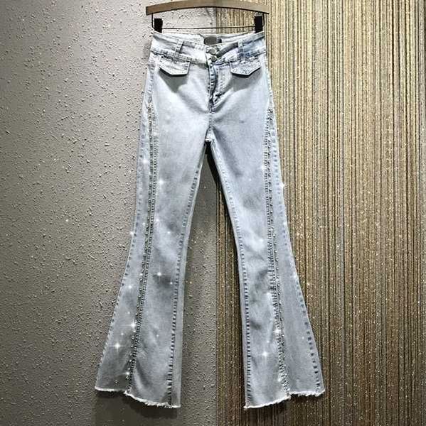 2020 spring new diamond beads elastic slim fit denim pants women's fashion flare jeans trousers skinny ladies high waist jeans, Blue
2020 spring new diamond beads elastic slim fit denim pants women's fashion flare jeans trousers skinny ladies high waist jeans, Blue