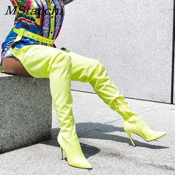 mstacchi 2019 new neon green pants boots woman over the knee pointed toe thin high heels shoes woman stretch belted crotch boots, Black
mstacchi 2019 new neon green pants boots woman over the knee pointed toe thin high heels shoes woman stretch belted crotch boots, Black