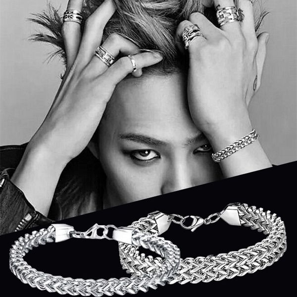 luxury men's bracelet bangles double-layered snake bone chain cuban link wristband fashion males jewelry, Black
luxury men's bracelet bangles double-layered snake bone chain cuban link wristband fashion males jewelry, Black