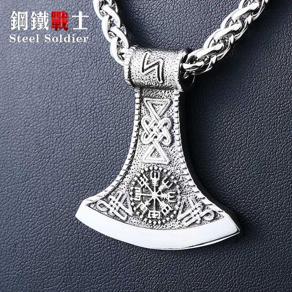steel soldier fashion norse viking pendant necklace stainless steel jewelry, Silver
steel soldier fashion norse viking pendant necklace stainless steel jewelry, Silver