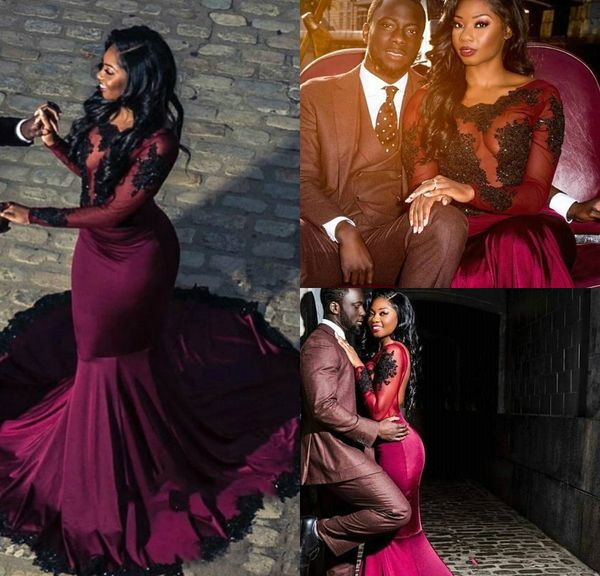 2019 mermaid prom dresses with black appliqued jewel neck south africa formal evening dress sweep train backless special occasion party gown
2019 mermaid prom dresses with black appliqued jewel neck south africa formal evening dress sweep train backless special occasion party gown