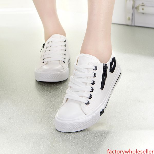 spring and summer korean canvas shoes women s low cut with red lips side zipper students flat casual sports shoes
spring and summer korean canvas shoes women s low cut with red lips side zipper students flat casual sports shoes