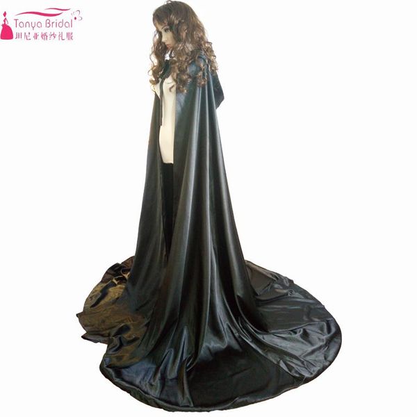 black cape for wedding silk satin elegant long jacket cosplay wrap with hats bolero mariage women cloak zj006 vhnho, White
black cape for wedding silk satin elegant long jacket cosplay wrap with hats bolero mariage women cloak zj006 vhnho, White