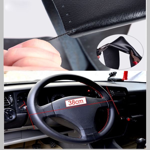 diy steering wheel covers soft leather braid on steering-wheel car auto with needle and thread interior accessories rj
diy steering wheel covers soft leather braid on steering-wheel car auto with needle and thread interior accessories rj