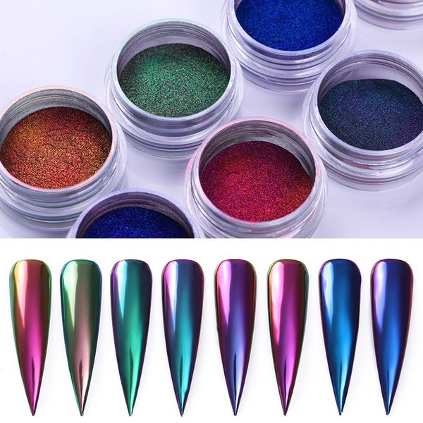 chameleon nail glittering powder mirror auroras effect nail art 1 box 8 colors chrome pigment diy design decoration, Silver;gold
chameleon nail glittering powder mirror auroras effect nail art 1 box 8 colors chrome pigment diy design decoration, Silver;gold