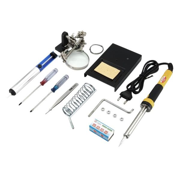 fz606 электрический паяльник припой станция комплект для печатной платы компьютер мобильный телефон ремонт паяльник tool kit