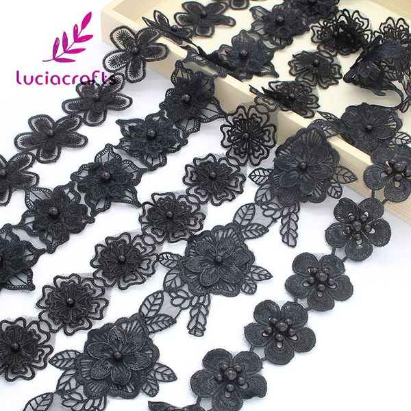 lucia crafts 1y black flower embroidery lace fabric trim ribbons applique sewing dress diy garment handmade materials n0703, Pink;blue
lucia crafts 1y black flower embroidery lace fabric trim ribbons applique sewing dress diy garment handmade materials n0703, Pink;blue