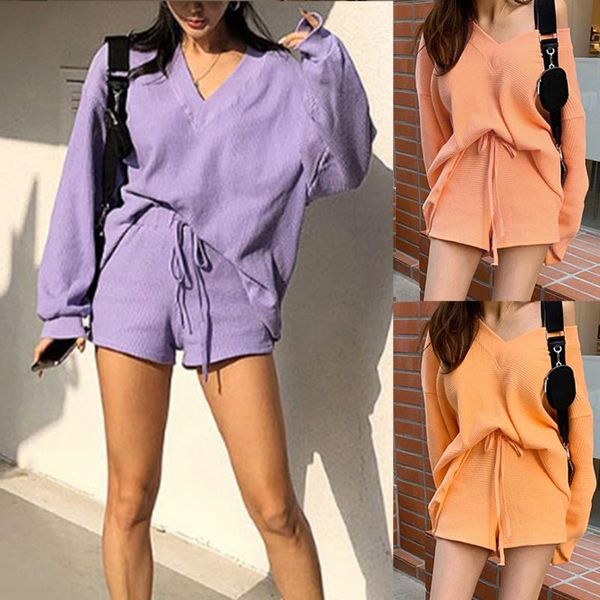 women knitted two piece set v-neck lantern sleeve sweater lace up bowknot shorts suits streetwear outfits, Black;blue
women knitted two piece set v-neck lantern sleeve sweater lace up bowknot shorts suits streetwear outfits, Black;blue