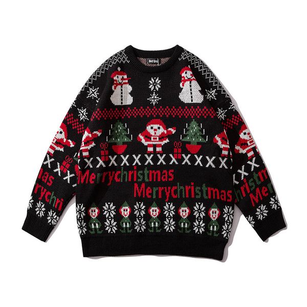 ugly merry christmas sweater men design knitted pull homme mens sweaters high street cashmere knitted sweater plus size pullover, White;black
ugly merry christmas sweater men design knitted pull homme mens sweaters high street cashmere knitted sweater plus size pullover, White;black