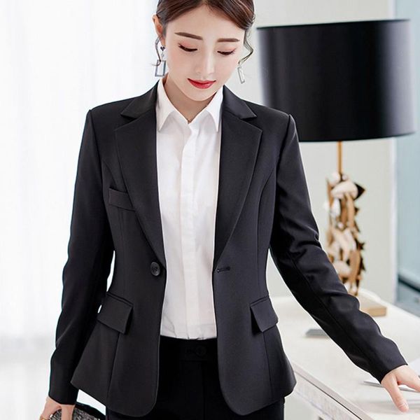 black women blazer 2020 formal blazers lady office work suit pockets jackets coat slim black women blazer female short jackets, White;black
black women blazer 2020 formal blazers lady office work suit pockets jackets coat slim black women blazer female short jackets, White;black