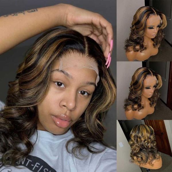 ombre highlight lace front human hair wig pre plucked brazilian remy wavy invisible lace full 360 frontal wig atina, Black;brown
ombre highlight lace front human hair wig pre plucked brazilian remy wavy invisible lace full 360 frontal wig atina, Black;brown