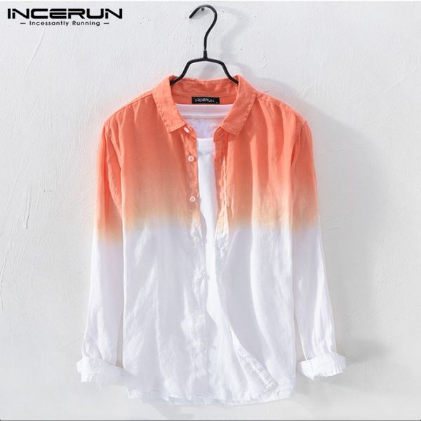 incerun fashion shirt men hanging dyed gradient blouse button long sleeve cotton casual brand shirt men camisa 2019, White;black
incerun fashion shirt men hanging dyed gradient blouse button long sleeve cotton casual brand shirt men camisa 2019, White;black
