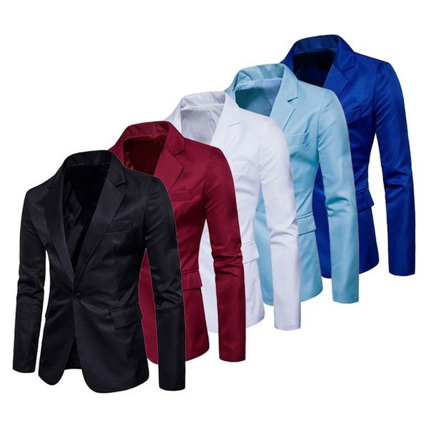 casual jacket fashion men solid slim fit suit jacket spring male long sleeve single button plus size fashion, White;black
casual jacket fashion men solid slim fit suit jacket spring male long sleeve single button plus size fashion, White;black