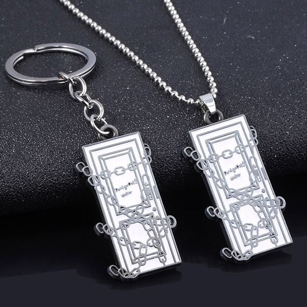 horror game silent hill keychain silver color blockade the door to escape metal keyring for men car women bag acceesories
horror game silent hill keychain silver color blockade the door to escape metal keyring for men car women bag acceesories