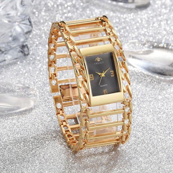 bracelet watch women fashion dress stainless steel strap gold business quartz wristwatch, Slivery;brown
bracelet watch women fashion dress stainless steel strap gold business quartz wristwatch, Slivery;brown