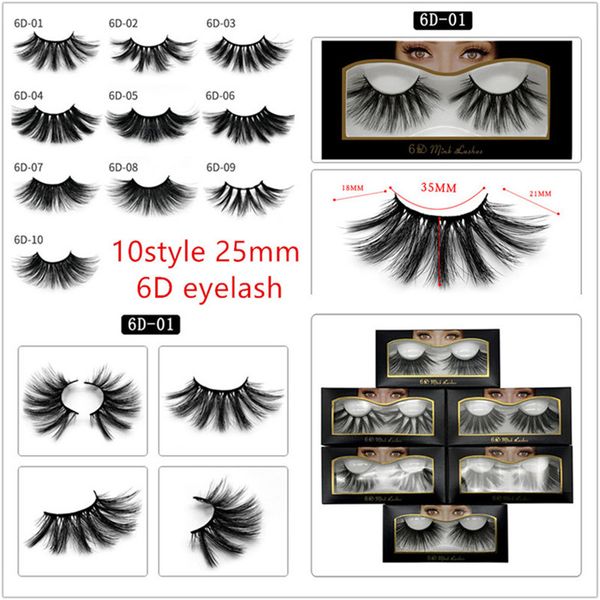 10 Styles 6D Mink Eyelashes 25mm Premium Soft Natural Thick Cross Handmade 6D Mink Lashes with eyelash packaging box
10 Styles 6D Mink Eyelashes 25mm Premium Soft Natural Thick Cross Handmade 6D Mink Lashes with eyelash packaging box
