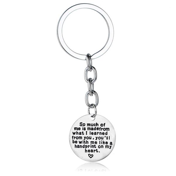 12pc wholesale so much of me is made from what i learned from you keyring keychain for teacher friend family jewelry gift, Silver
12pc wholesale so much of me is made from what i learned from you keyring keychain for teacher friend family jewelry gift, Silver