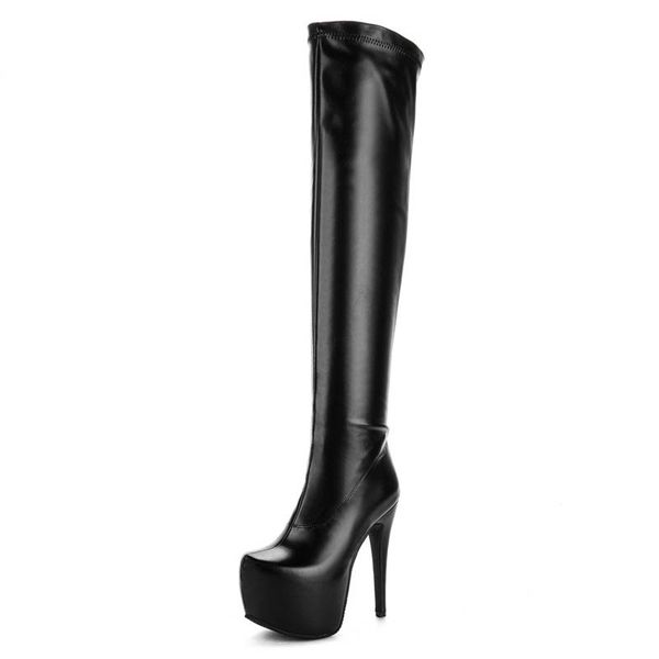 women winter boots high heels tall pu leather platform shoes over the knee boots for women pole dancing boots, Black
women winter boots high heels tall pu leather platform shoes over the knee boots for women pole dancing boots, Black