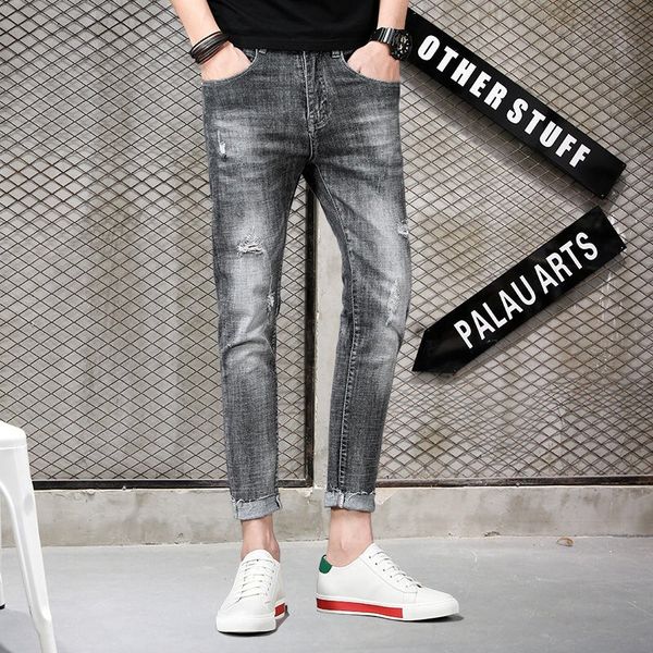brand designer new men's hole jeans men's summer micro-elastic slim feet nine pants wholesale hip hop jean, Blue
brand designer new men's hole jeans men's summer micro-elastic slim feet nine pants wholesale hip hop jean, Blue