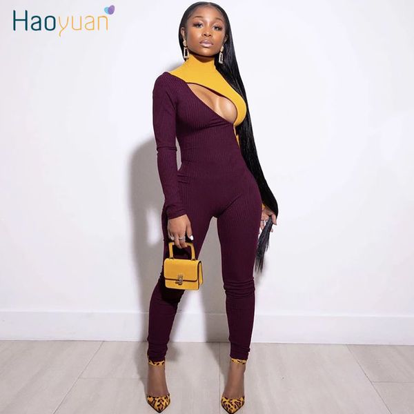 haoyuan bodycon jumpsuit women fall winter zipper hollow rib knit turtleneck body club outfit long sleeve rompers jumpsuit, Black;white
haoyuan bodycon jumpsuit women fall winter zipper hollow rib knit turtleneck body club outfit long sleeve rompers jumpsuit, Black;white