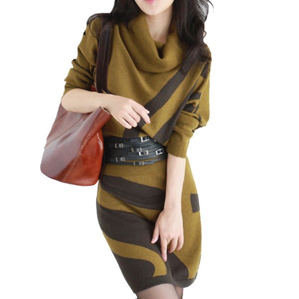 2019 autumn winter new women dresses bat sleeve knit pullover sweater dress turtleneck slim lady package hip dresses send belt, Black;gray
2019 autumn winter new women dresses bat sleeve knit pullover sweater dress turtleneck slim lady package hip dresses send belt, Black;gray