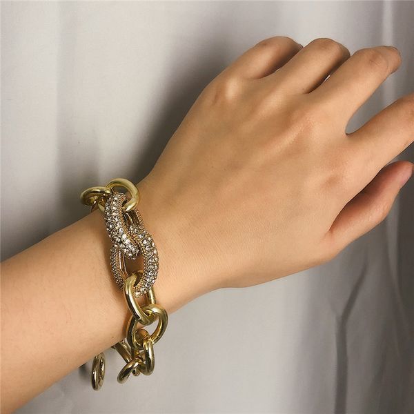 gold silver color punk cuban crystal link chain bracelets for women simple ot buckle charm bracelet women jewelry, Black
gold silver color punk cuban crystal link chain bracelets for women simple ot buckle charm bracelet women jewelry, Black