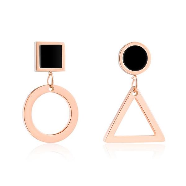 fashion stainless steel round & triangle design stud earrings ip plated rose gold, Golden;silver
fashion stainless steel round & triangle design stud earrings ip plated rose gold, Golden;silver