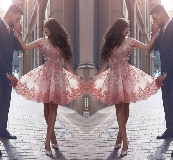 new arabic style dusty pink off shoulders homecoming dresses lace appliques cap sleeves short prom dresses backless cocktail dresses, Blue;pink
new arabic style dusty pink off shoulders homecoming dresses lace appliques cap sleeves short prom dresses backless cocktail dresses, Blue;pink