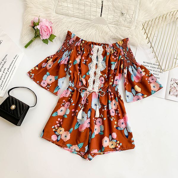 seaside holiday elasticity slash neck flare sleeve printed wide-legged playsuits rompers womens jumpsuit e028, Black;white
seaside holiday elasticity slash neck flare sleeve printed wide-legged playsuits rompers womens jumpsuit e028, Black;white