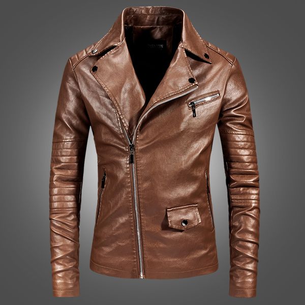 2019 new men's casual leather clothing fashion fashion men's slim motorcycle leather jacket zipper lapel pocket clothing, Black
2019 new men's casual leather clothing fashion fashion men's slim motorcycle leather jacket zipper lapel pocket clothing, Black