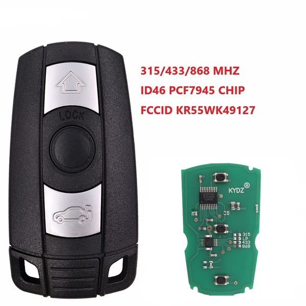 3 button car smart remote key 315mhz 433mhz 868mhz for 1/3/5/7 series cas3 x5 x6 z4 car control id46 chip
3 button car smart remote key 315mhz 433mhz 868mhz for 1/3/5/7 series cas3 x5 x6 z4 car control id46 chip