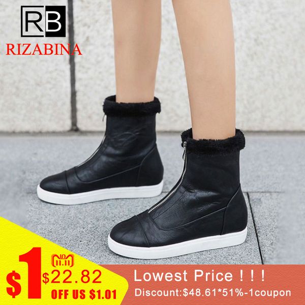 rizabina women flats boots zipper plush fur warm winter shoes women fashion round toe office lady daily snow boots size 33-43, Black
rizabina women flats boots zipper plush fur warm winter shoes women fashion round toe office lady daily snow boots size 33-43, Black