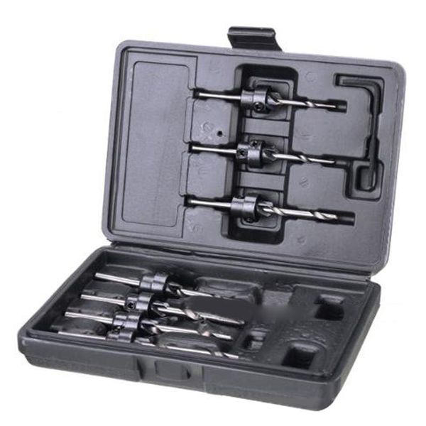 8pc tapered drill countersink bit screw set wood pilot hole woodworking press set reamer screw tool kit
8pc tapered drill countersink bit screw set wood pilot hole woodworking press set reamer screw tool kit
