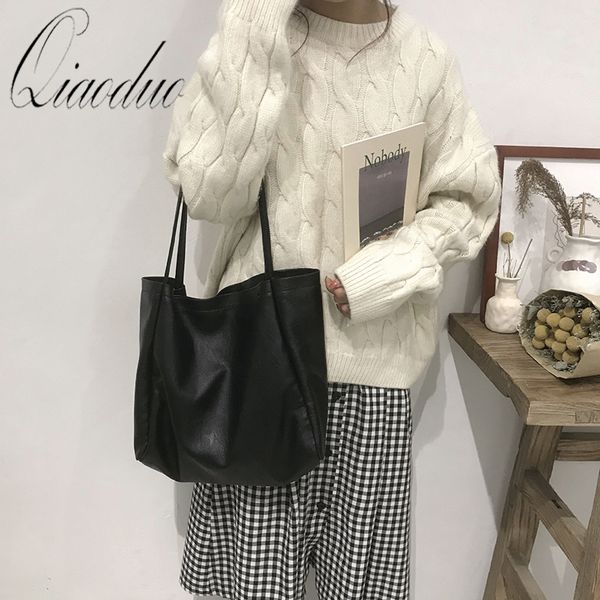 qiaoduo chic big soft women handbags large capacity female tote bags ladies shopper shoulder bags 2020 black beige
qiaoduo chic big soft women handbags large capacity female tote bags ladies shopper shoulder bags 2020 black beige