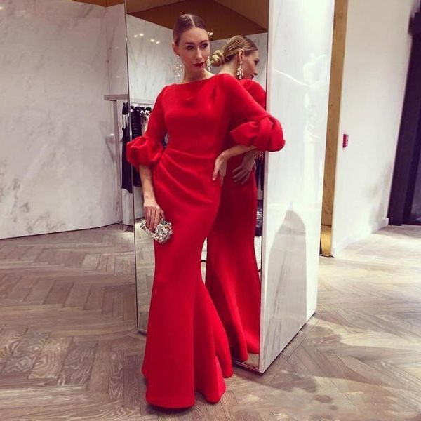 red sheath evening dress with 3/4 sleeves satin floor length plus szie formal party gowns vestidos de soiree, Black;red
red sheath evening dress with 3/4 sleeves satin floor length plus szie formal party gowns vestidos de soiree, Black;red
