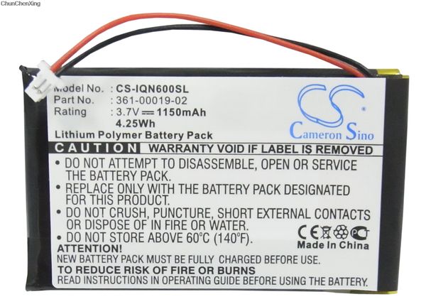cameron sino 1150mah battery 361-00019-02 for garmin nuvi 600, 610, 610t, 650, 660, 660 fm, 670, 680
cameron sino 1150mah battery 361-00019-02 for garmin nuvi 600, 610, 610t, 650, 660, 660 fm, 670, 680