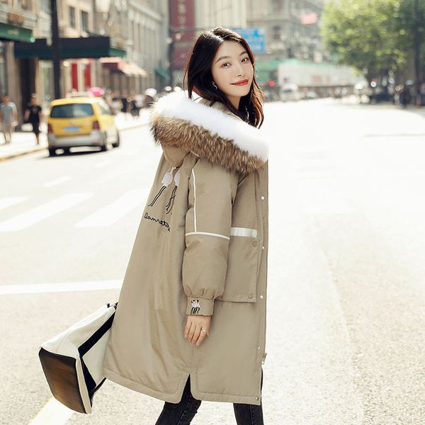 p shoot black and white with pattern cotton-padded clothes women's mid-length 2019 winter new style korean-style large fur c, Blue;black
p shoot black and white with pattern cotton-padded clothes women's mid-length 2019 winter new style korean-style large fur c, Blue;black