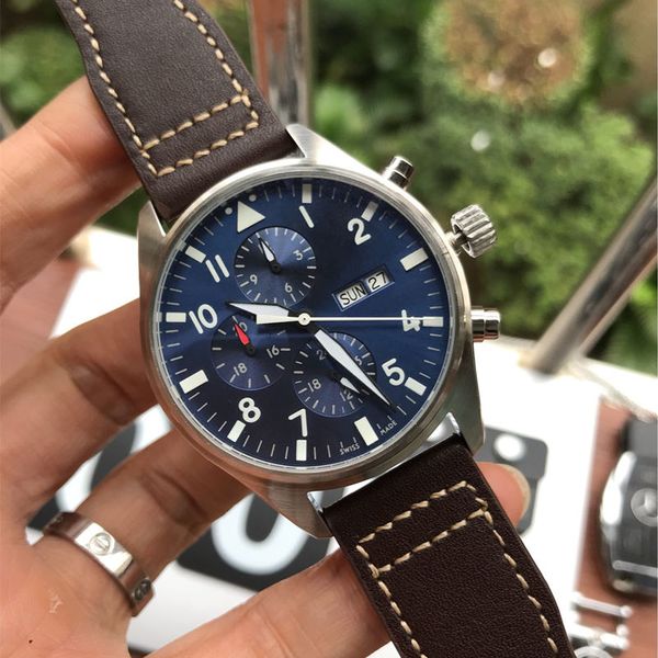designer watch 44mm 14mm six-needle multi-function mechanical movement 316 stainless steel case fashion leather strap luxury mens watches, Slivery;brown
designer watch 44mm 14mm six-needle multi-function mechanical movement 316 stainless steel case fashion leather strap luxury mens watches, Slivery;brown