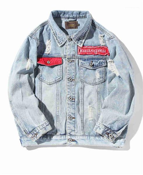 hole patch designs jacket male outerwear designer blue frayed mens denim jackets fashion loose long sleeves coat casual, Black;brown
hole patch designs jacket male outerwear designer blue frayed mens denim jackets fashion loose long sleeves coat casual, Black;brown