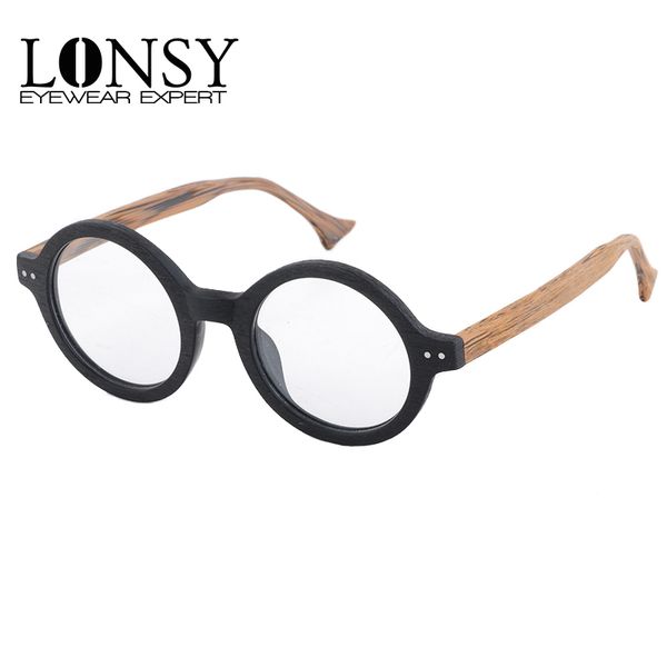 lonsy retro round eyeglasses frame acetate wood optical glasses frame brand designer computer reading glasses, Silver
lonsy retro round eyeglasses frame acetate wood optical glasses frame brand designer computer reading glasses, Silver