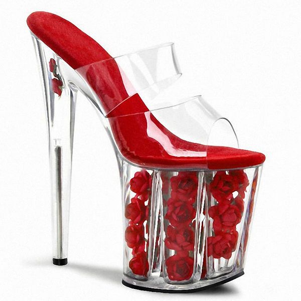 red flower crystal slippers thick platform bride props 20cm novelty cross dressing 8 inches high heeled shoes pole dance, Black
red flower crystal slippers thick platform bride props 20cm novelty cross dressing 8 inches high heeled shoes pole dance, Black