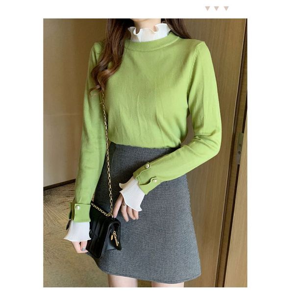 women spring sweaters solid color sweet ladies korean style loose collar pullover knitting long sleeves casual jumpers new, White;black
women spring sweaters solid color sweet ladies korean style loose collar pullover knitting long sleeves casual jumpers new, White;black