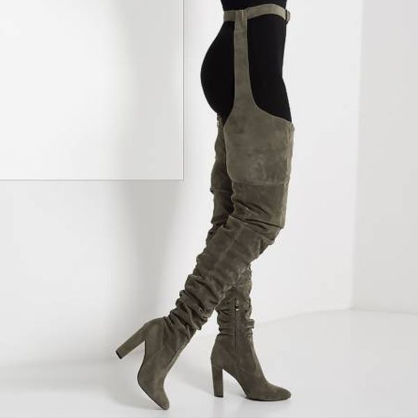 womens pointed toe over knee thigh long boots full length block high heels waist belt buckle side zip 2colors shoes new a1242, Black
womens pointed toe over knee thigh long boots full length block high heels waist belt buckle side zip 2colors shoes new a1242, Black