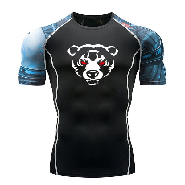 2019 new summer 3d printing t-shirt compression tights men's fitness sports running shirt breathable short gym riding suit, Black;red
2019 new summer 3d printing t-shirt compression tights men's fitness sports running shirt breathable short gym riding suit, Black;red